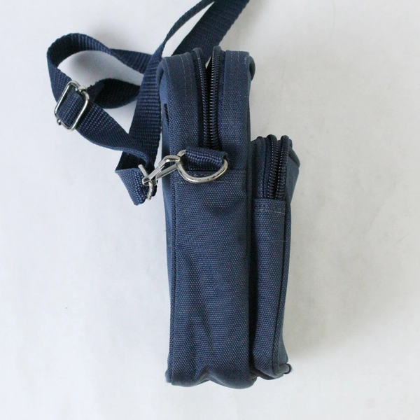 PROMASTER Padded Digital Camera Bag Black Blue Trim 5"x3" Detachable Strap