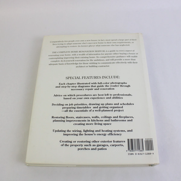The Complete Home Renovation Manual 1993 Hardcover Dust Jacket
