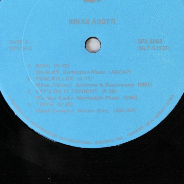 Brian Auger 1975 Vinyl LP Record Album Springboard SPB-4044