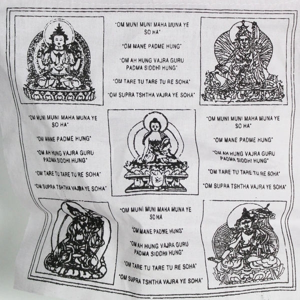 Multicolor Hand Block Printed Tibetan Prayer Flags Made in Nepal