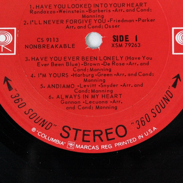 Jerry Vale Have You Looked Into Your Heart Vinyl LP 1965 Columbia CS 9113
