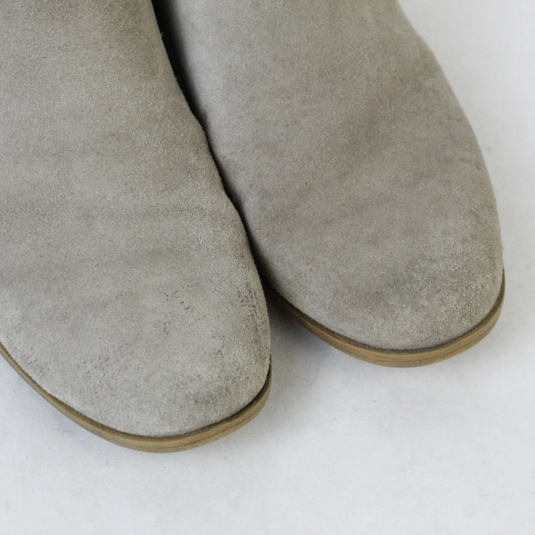 Toms Light Gray Deia Women's Size 8 Slide-On Zipper Booties - Pre-Owned