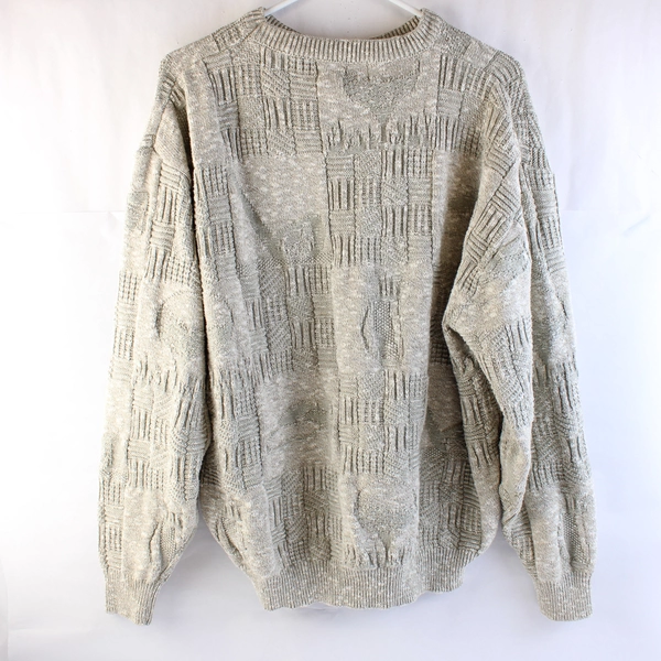 Vintage Carmel Gray Golf Sweater Men's Size XL