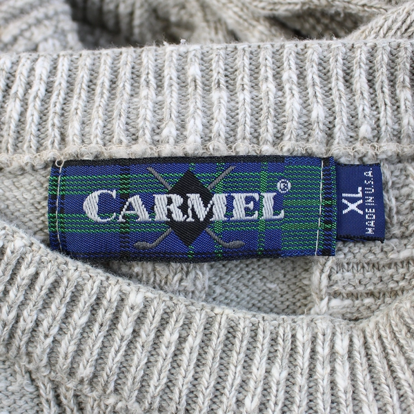 Vintage Carmel Gray Golf Sweater Men's Size XL
