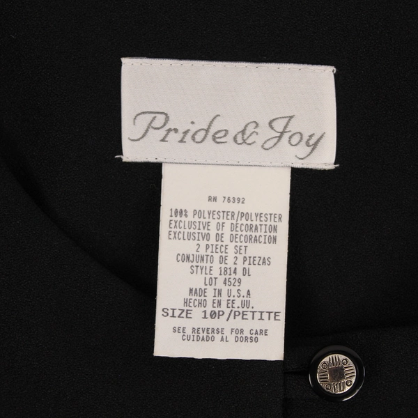 Pride & Joy Women's Black Blazer Jacket Size 10P Good Condition, Stylish Design