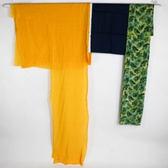 3 Piece Lot of Scrap Fabric Various Colors & Patterns 6+ Yards Total