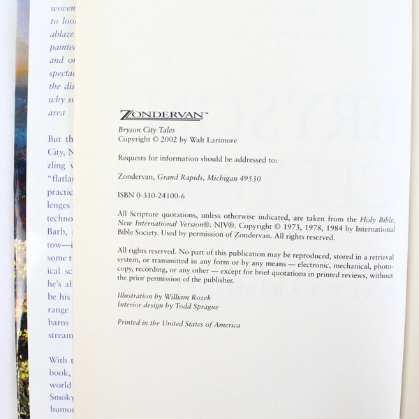 Bryson City Tales Larimore Walt 2002 Zondervan Hardcover Dust Jacket