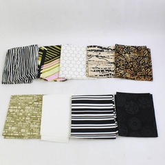 Lot of 10 Fat Quarters Fabric Quilting Crafts Various Colors & Patterns