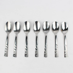 Lot of 7 Cambridge Flatware Blossom Sand Stainless Teaspoons