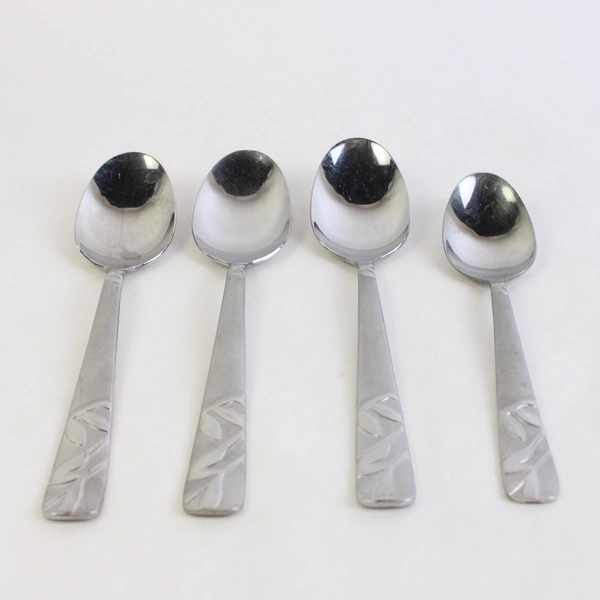 Lot of 4 Cambridge Flatware Zinnia Sand (Stainless) 3 Soup Spoons & 1 Teaspoon
