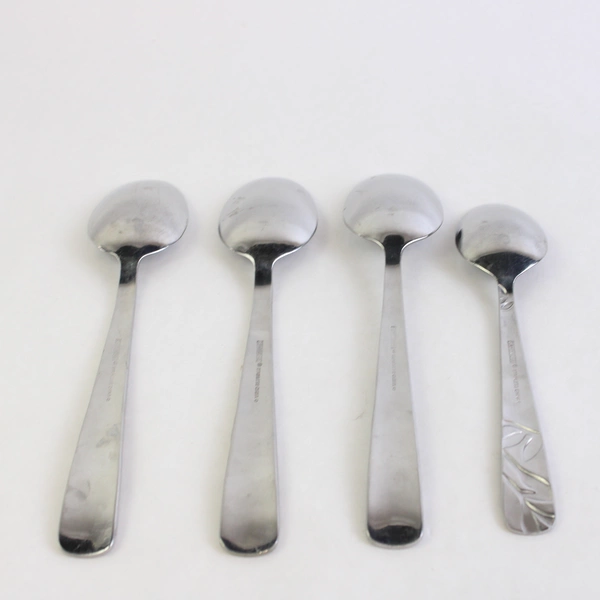 Lot of 4 Cambridge Flatware Zinnia Sand (Stainless) 3 Soup Spoons & 1 Teaspoon