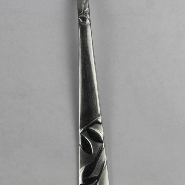 Lot of 2 Cambridge Flatware Zinnia Sand Stainless Slotted & Not Serving Spoons