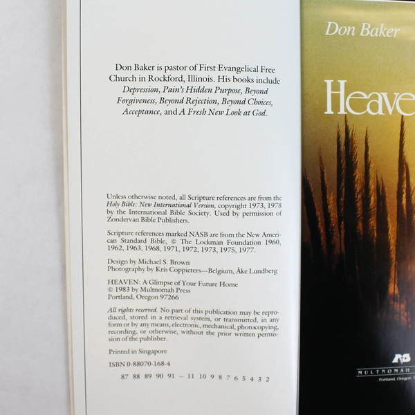 Heaven : A Glimpse of Your Future Home by Don Baker 1983 Paperback