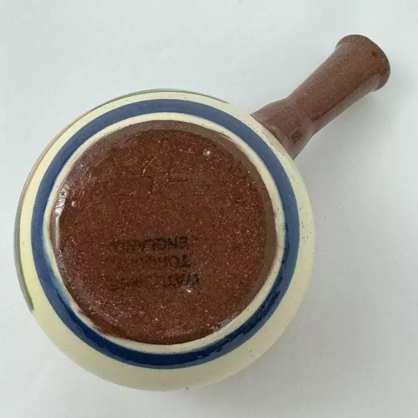 Antique Watcombe Pottery Motto Ware Jam Pot Cottage Design Collectible