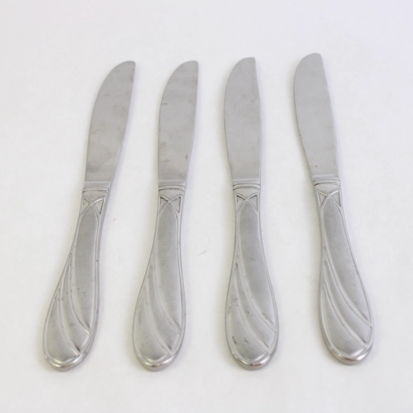 Lot of 4 Cambridge Flatware Zinnia Sand (Stainless) Modern Solid Knife