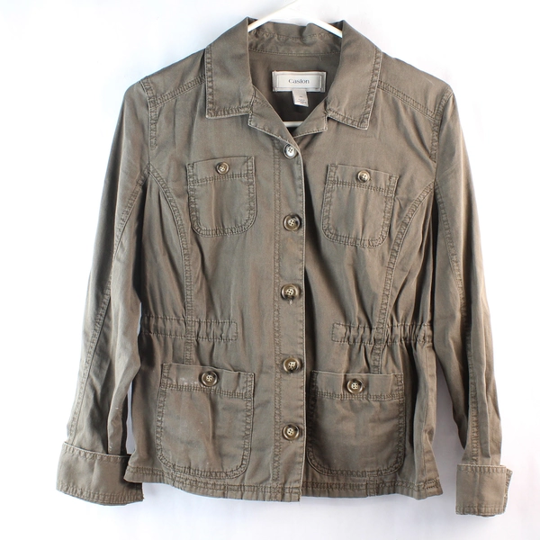 Caslon Gray Jacket XS Button Up 100% Cotton
