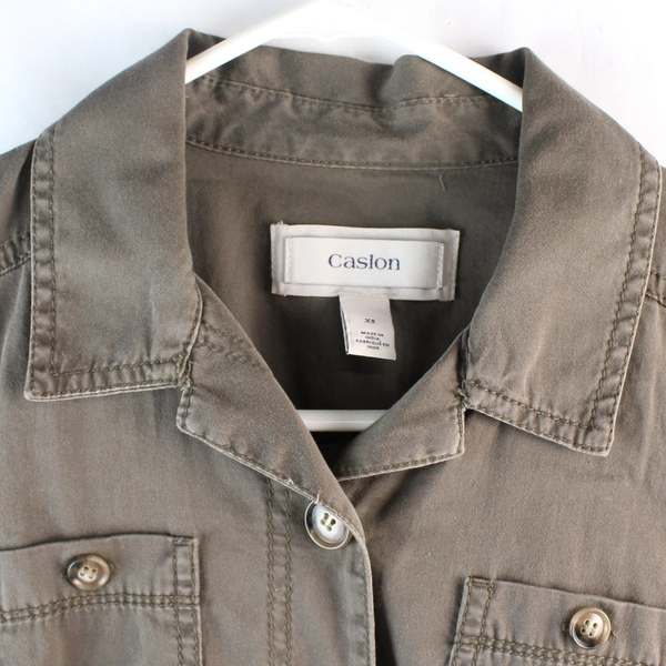Caslon Gray Jacket XS Button Up 100% Cotton