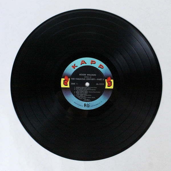 Roger Williams Songs of the Fabulous Century Part 2 Vinyl Record KL-1212