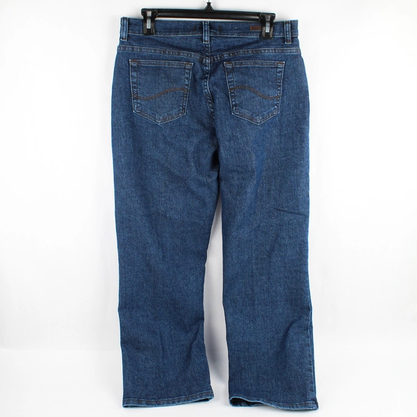 Lee Relaxed Fit Medium Wash Tapered Jeans Women's Size 10 Petite