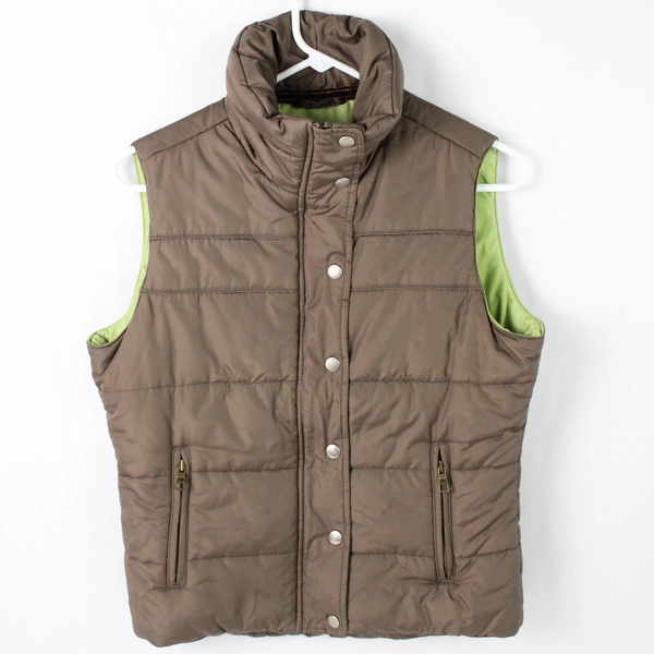 Capri Brown Vest With Green Lining Women's Size Medium
