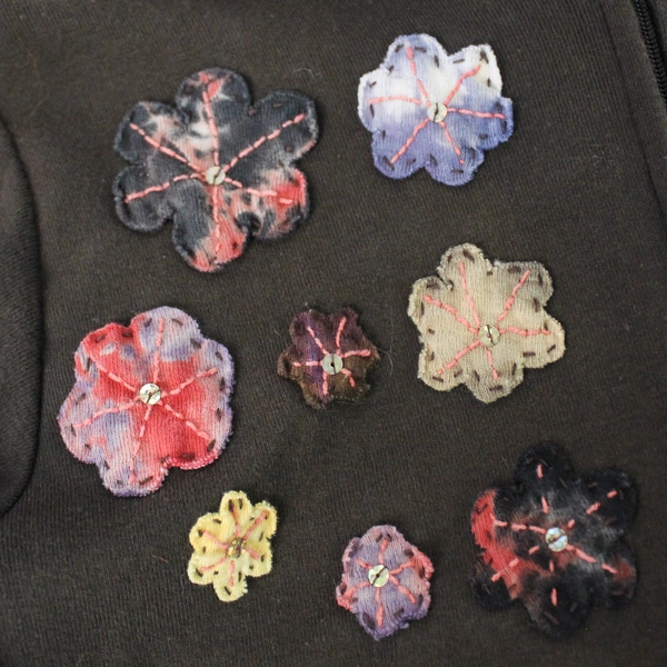 Yak n Yeti Multicolor Patchwork Boho Zip-Up Jacket Women's Size S/M