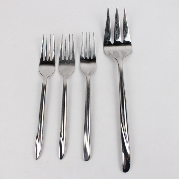 Lot of 4 Cambridge Flatware Contempra Stainless 3 Salad Forks & 1 Serving Fork
