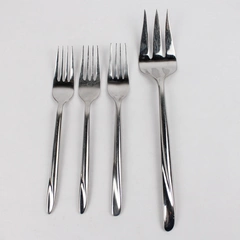 Lot of 4 Cambridge Flatware Contempra Stainless 3 Salad Forks & 1 Serving Fork