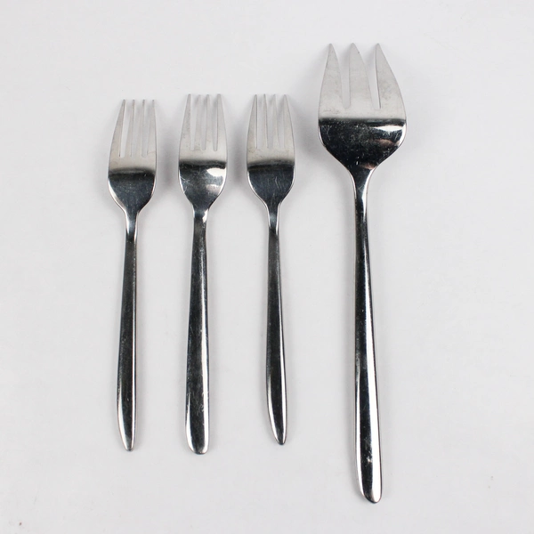 Lot of 4 Cambridge Flatware Contempra Stainless 3 Salad Forks & 1 Serving Fork