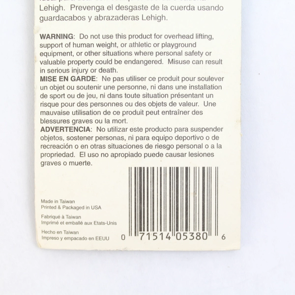 Lot of 4 Lehigh Screw Utility Hooks Zinc Plated 4 x 3/8 in 7220