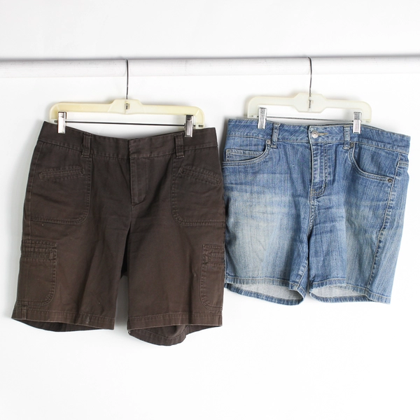 Lot of 4 Denim and Cotton Fabric Pants and Shorts for DIY Crafts