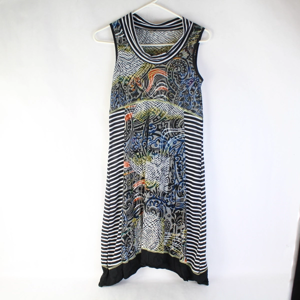 Linea Domani Multicolor Striped Knee-Length Sleeveless Dress Women's Size XS