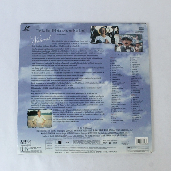 The Natural Movie Laserdisc 1994 Tri-Star Pictures Glenn Close Robert Redford
