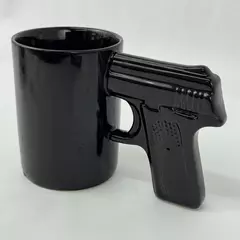 Black Ceramic Pistol Handle Novelty Coffee Mug