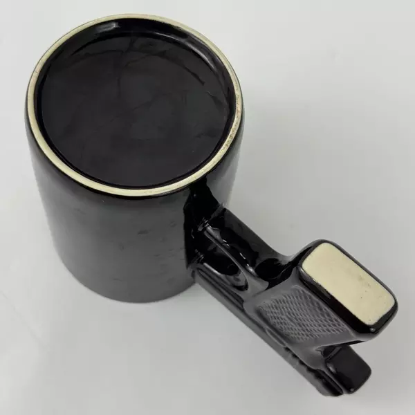 Black Ceramic Pistol Handle Novelty Coffee Mug