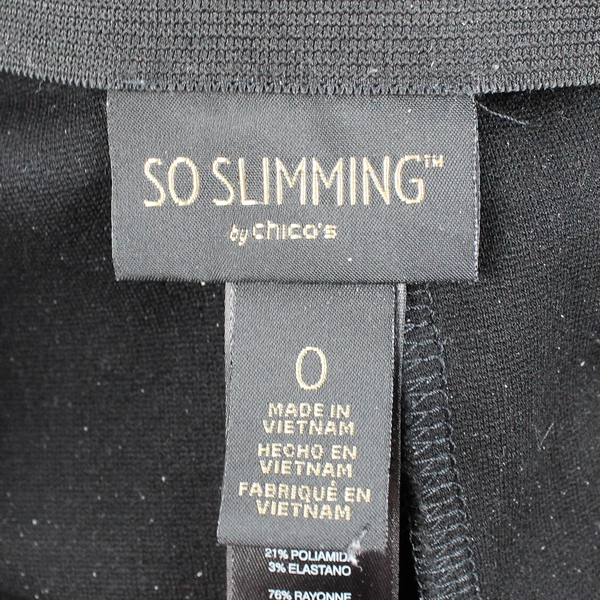 So Slimming by Chico's Solid Black Leggings Women's Size 0