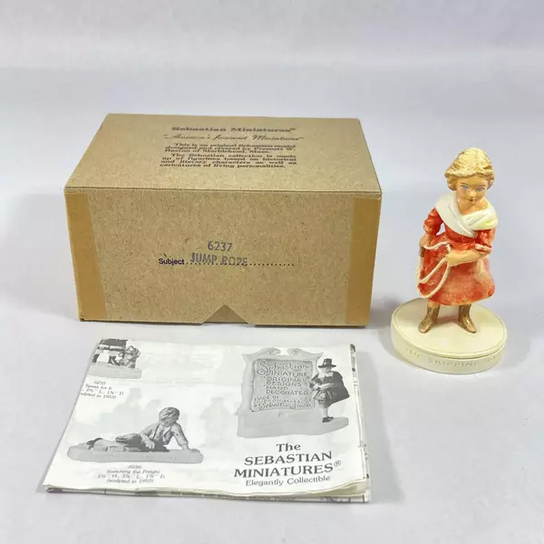 Vintage 1978 Sebastian Miniature Figurine "The Skipping Rope" #6237, Boxed