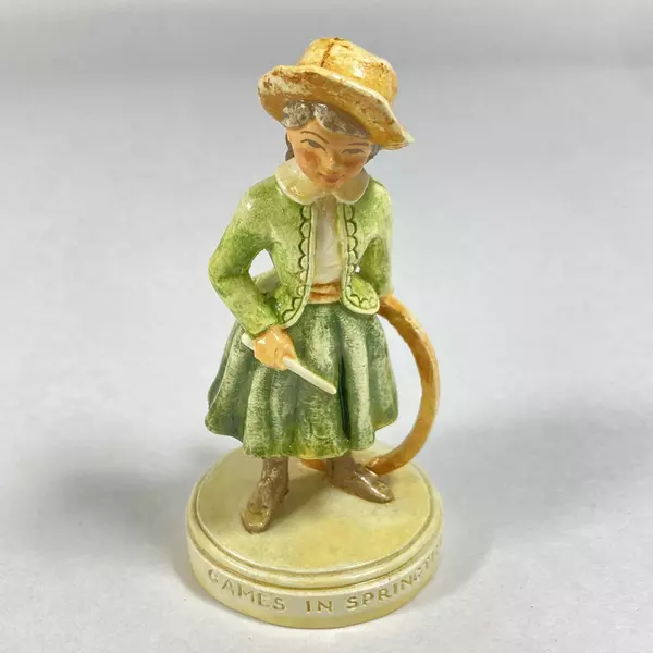 Vintage 1953 Sebastian Miniature Figurine "Games In The Springtime" #6232