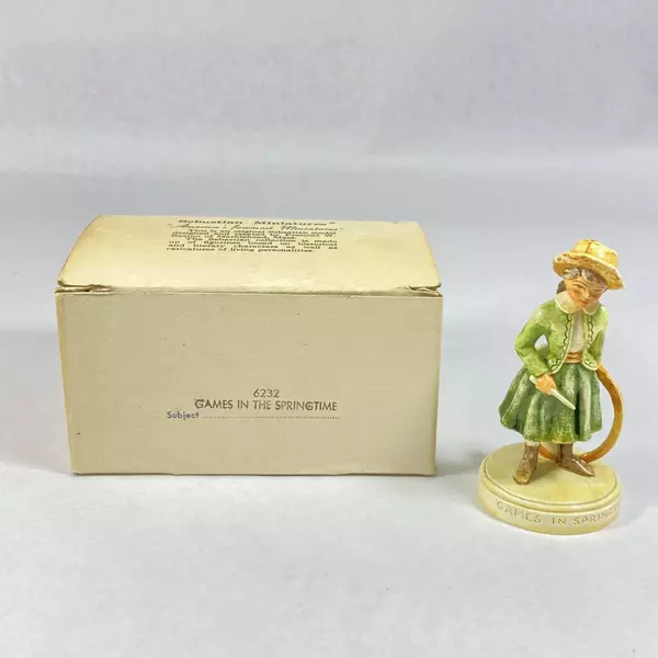 Vintage 1953 Sebastian Miniature Figurine "Games In The Springtime" #6232
