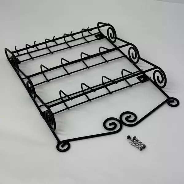 3-Tier Wrought Iron Wall Mounted Spice Rack with Screws