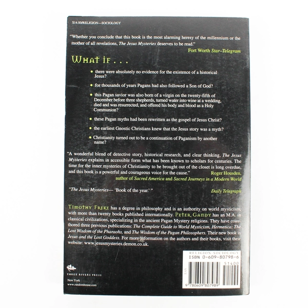 The Jesus Mysteries by Timothy Freke & Peter Gandy 2001 First American Edition