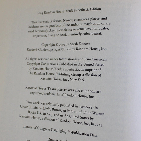 The Birth of Venus A Novel by Sarah Dunant 2004 Paperback