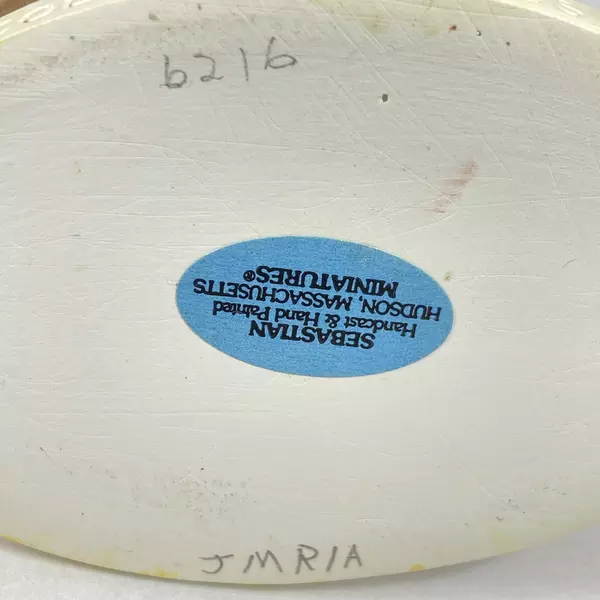 Vintage 1957 Sebastian Miniature Colonial Glass Blower Figurine #6216 Boxed