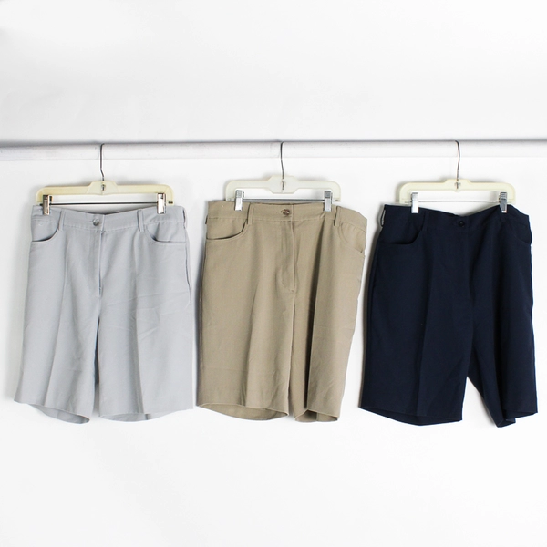 Set of 3 Monterey Club Solid Color Bermuda Shorts Women's Size 10