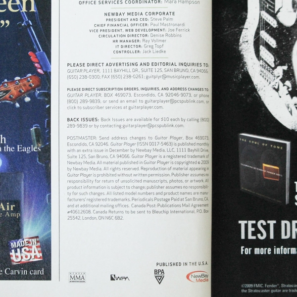 Guitar Player Magazine July 2009 Ben Harper Jason Mozersky Michael Paget John