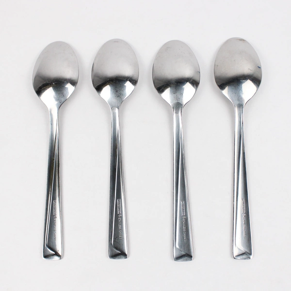 Lot of 4 Cambridge Flatware Diego Sand Stainless Teaspoons Spoons