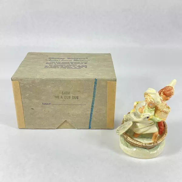 1976 Sebastian Miniatures Rub-A-Dub-Dub Figurine with Box #6404