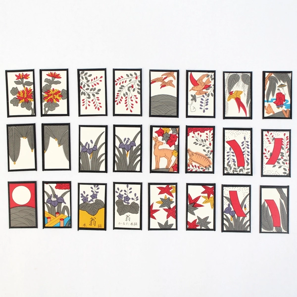 Incomplete Deck Of 48 Japanese Hanafuda Tengu Playing Cards 