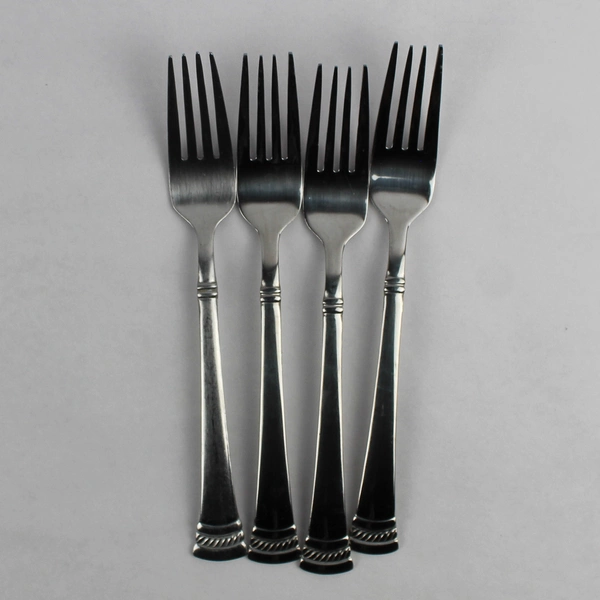 Lot of 4 Cambridge Flatware Dambury Mirror Stainless Regular Forks