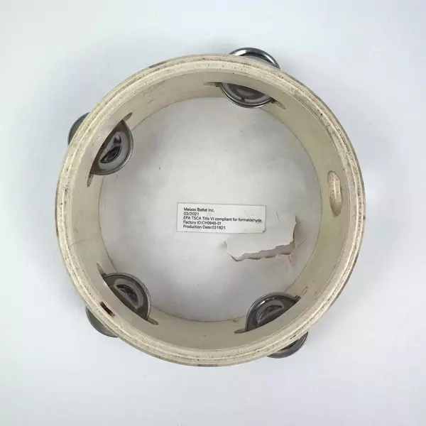 Maison Battat Bee-Themed Wooden Tambourine Music Toy