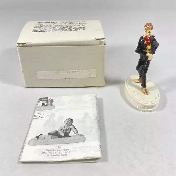 1981 Sebastian Ichabod Crane Miniature Figurine with Box & Leaflet 3.5"